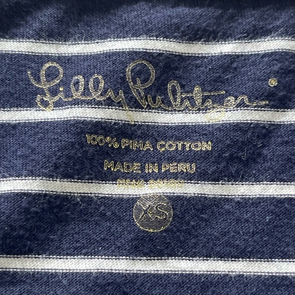 Lilly Pulitzer Dress Jennalyn Swing True Navy Palm Stripe Size XS - Picture 13 of 13